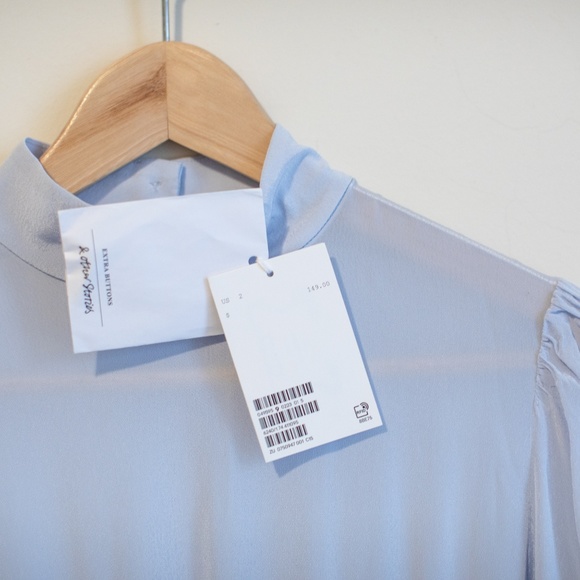 Floral Embroidered Light Blue Dress - Picture 2 of 7